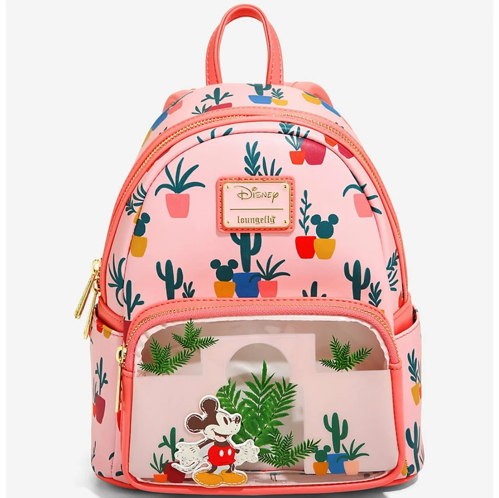 Loungefly Disney Mickey Cactus mini backpack and cardholder